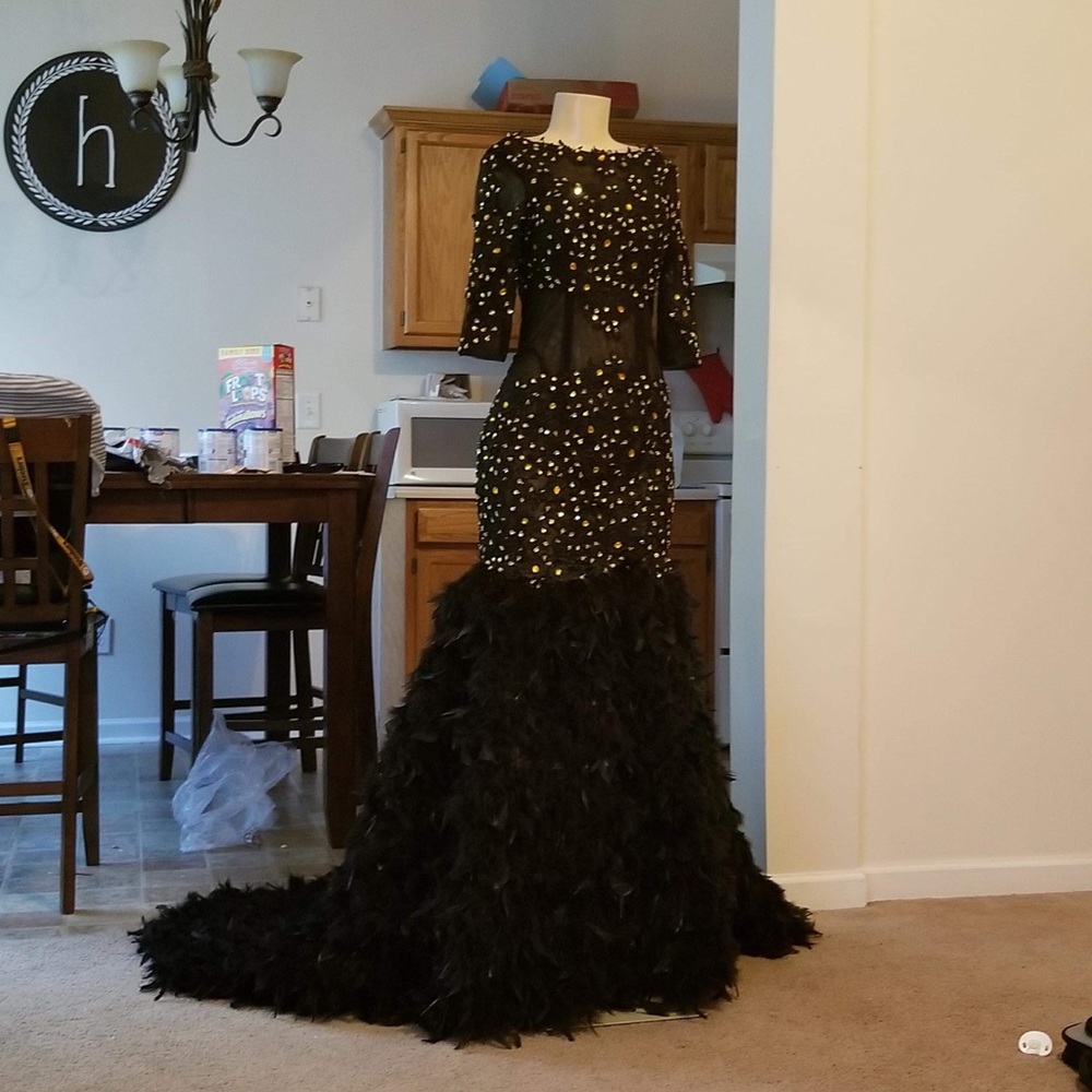 Black & Gold prom dress